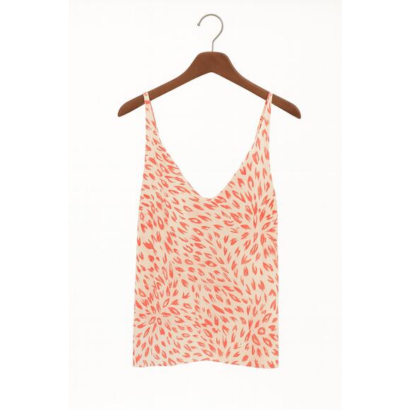 CAbi Animal Print Tank Top in Coral and Cream – EUC Size M - Picture 2 of 5